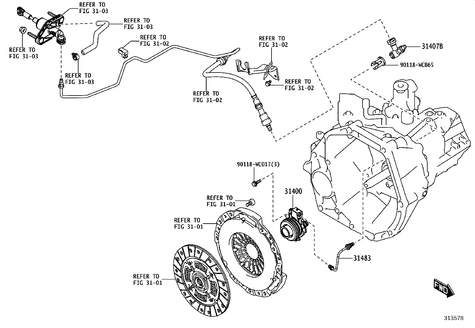 31407-WC004 BLEEDER SUB-ASSY, CLUTCH RELEASE product image