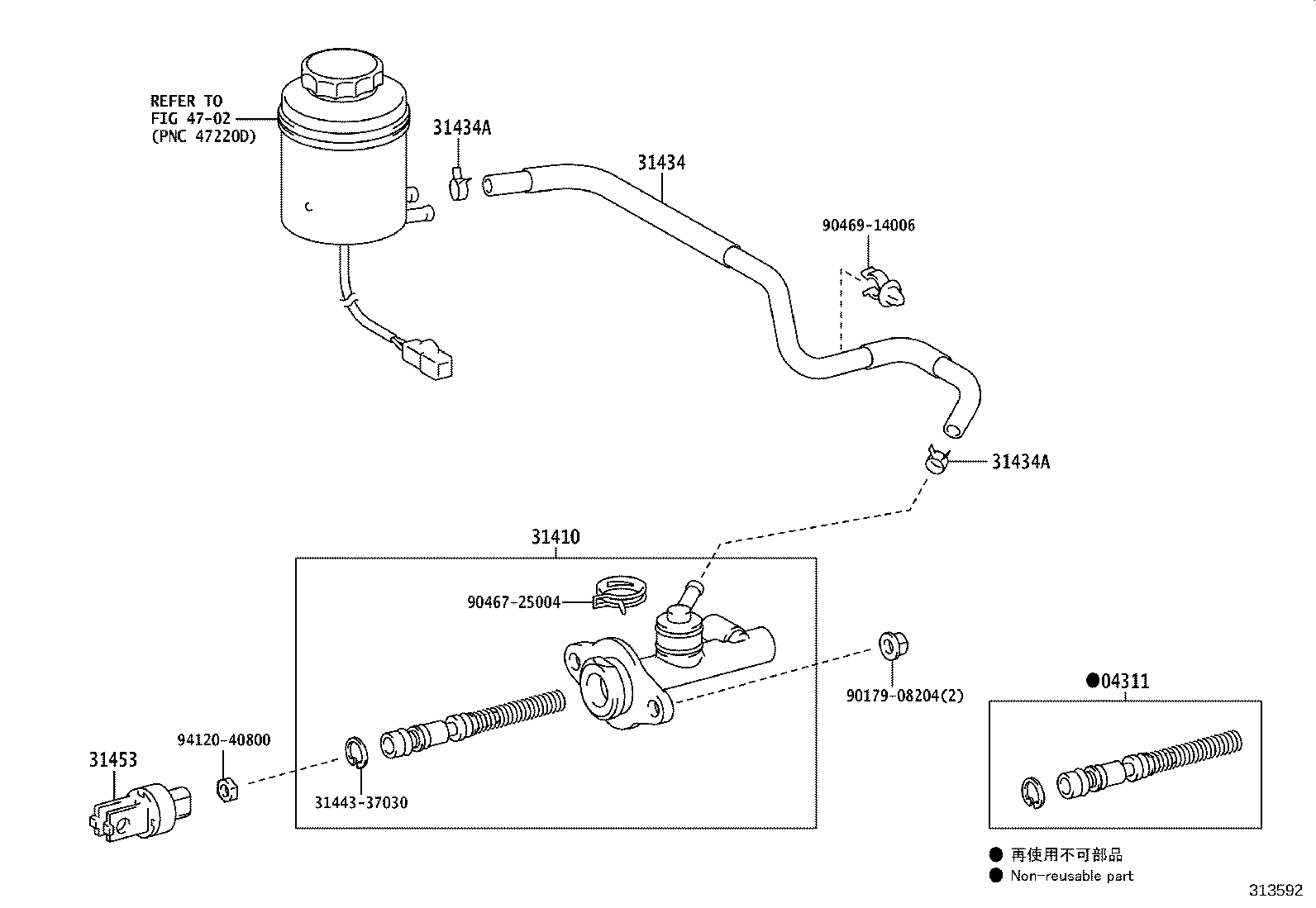 31434-36330 TUBE, CLUTCH RESERVOIR product image