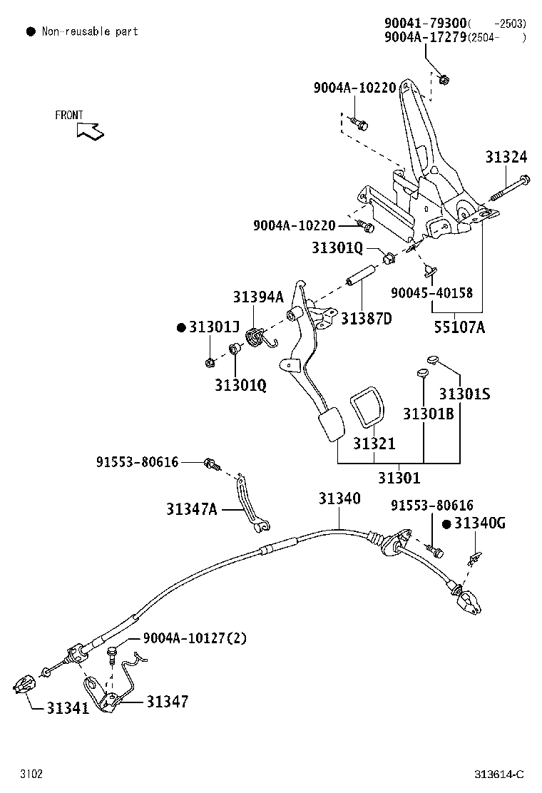 47372-B2040 CLAMP(FOR CLUTCH TUBE) product image