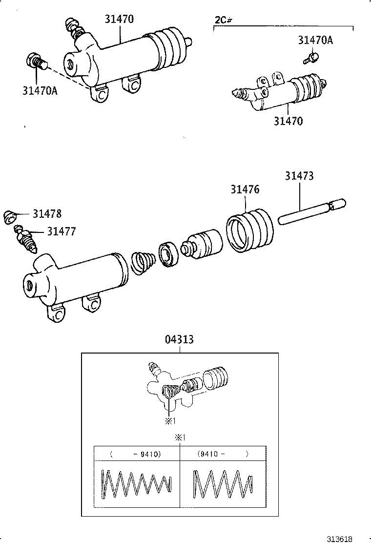 04313-26020 CYLINDER KIT, CLUTCH RELEASE product image