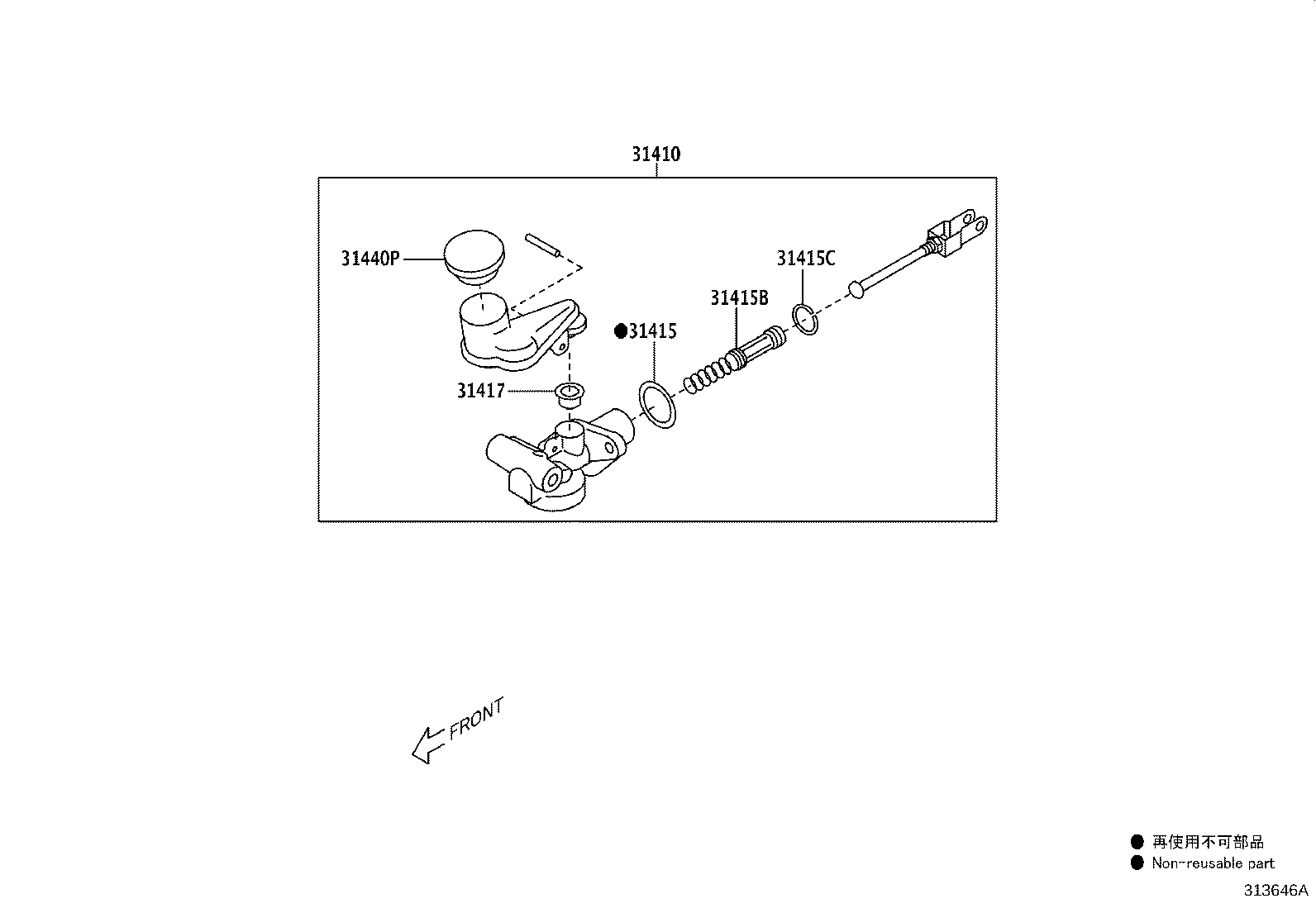 SU003-10674 CYLINDER ASSY, CLUTCH MASTER product image