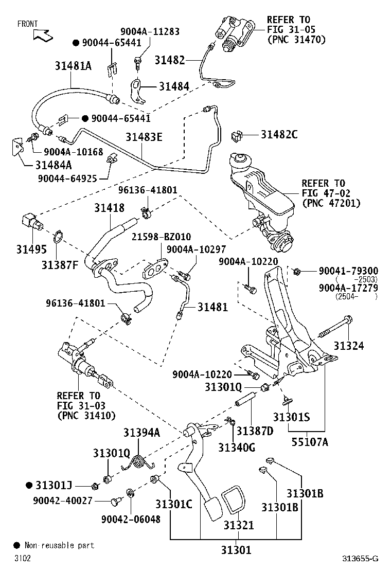 31310-BZ500 PEDAL SUB-ASSY, CLUTCH product image