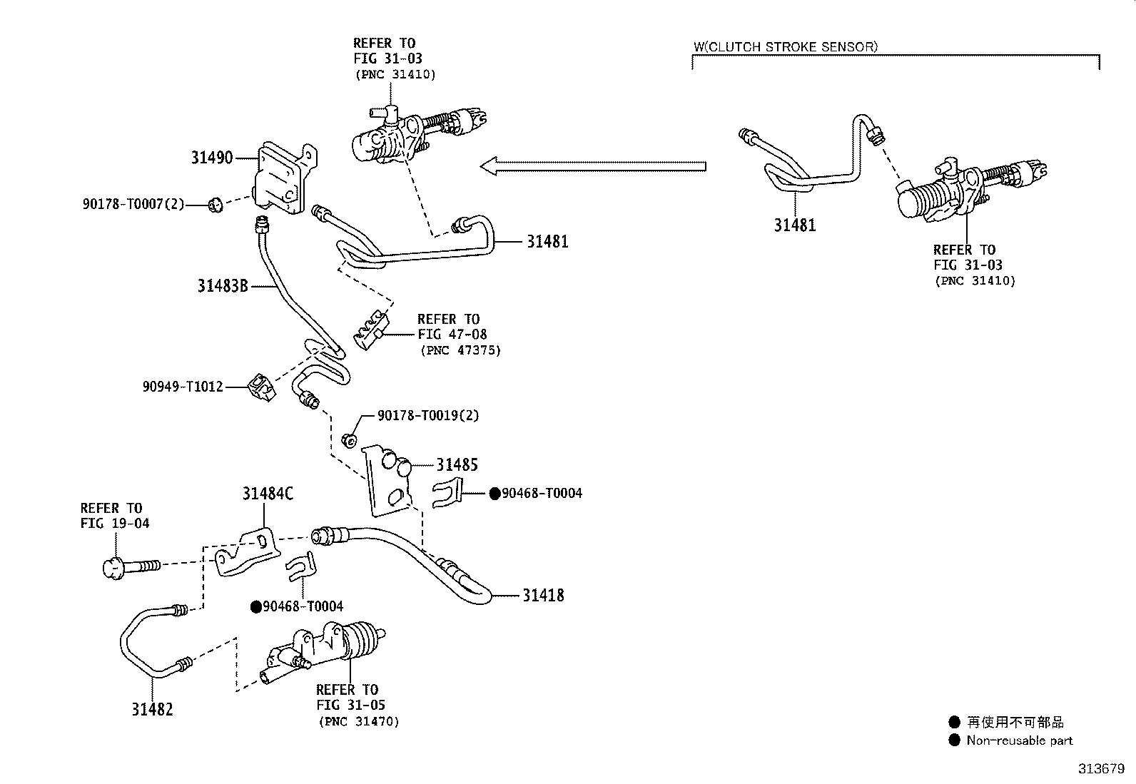 31481-KK040 TUBE, CLUTCH MASTER CYLINDER TO FLEXIBLE HOSE product image
