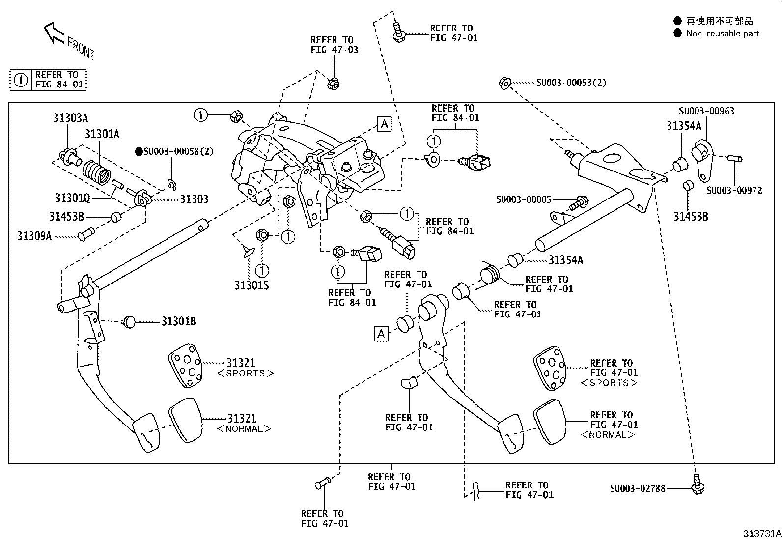 Toyota SU003-10061 SPRING(FOR CLUTCH PEDAL)