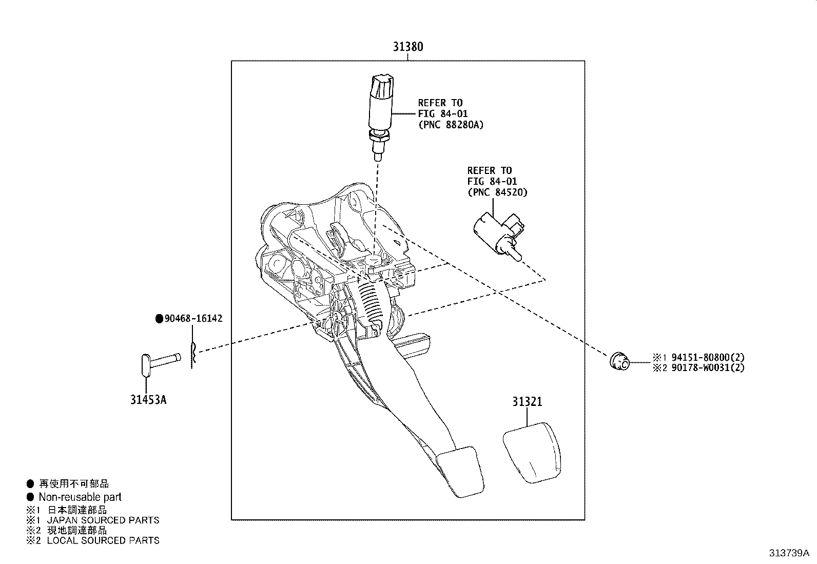 31321-42010 PAD, CLUTCH PEDAL product image