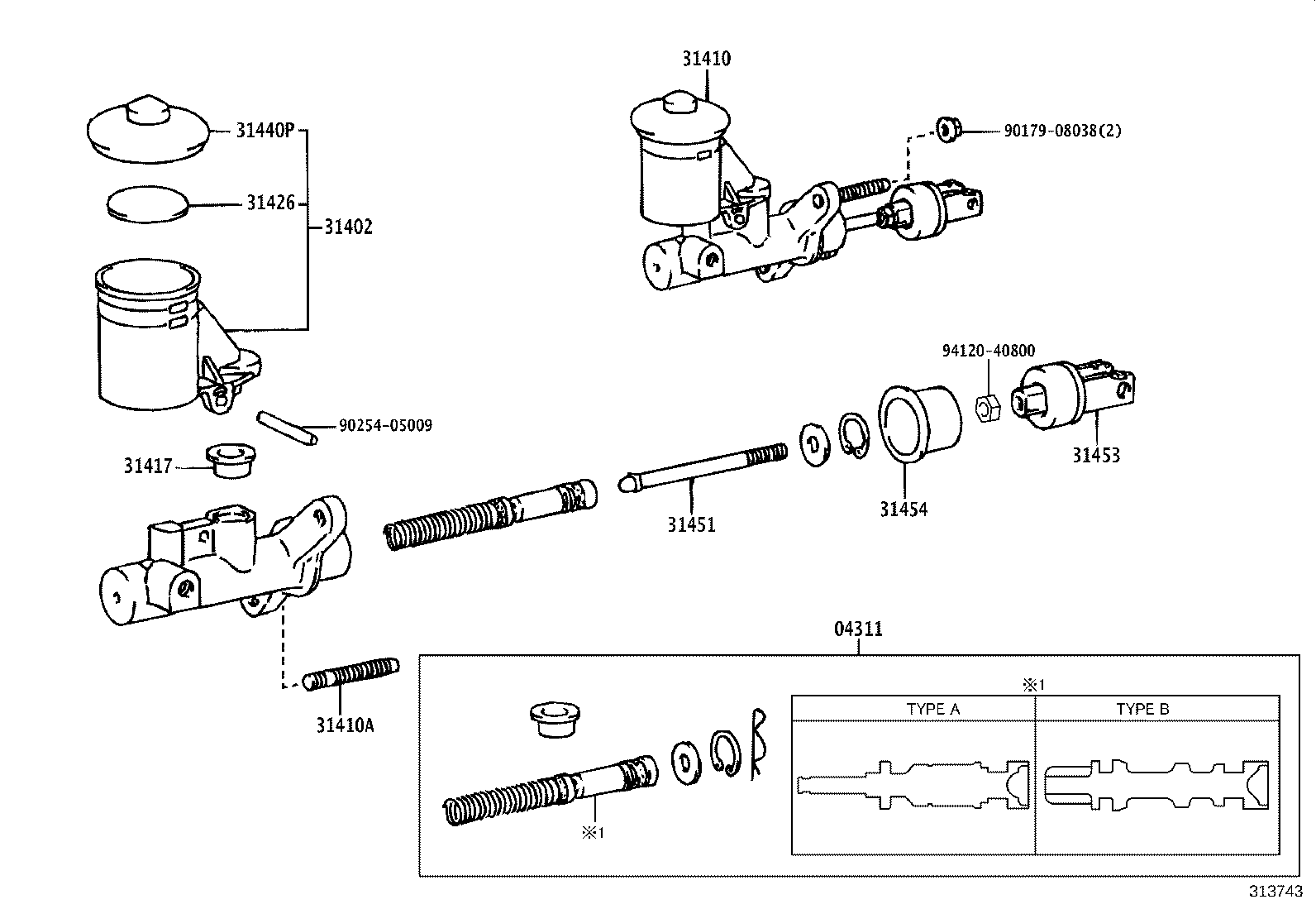 31404-32010 CLEVIS, CLUTCH MASTER CYLINDER PUSH ROD product image