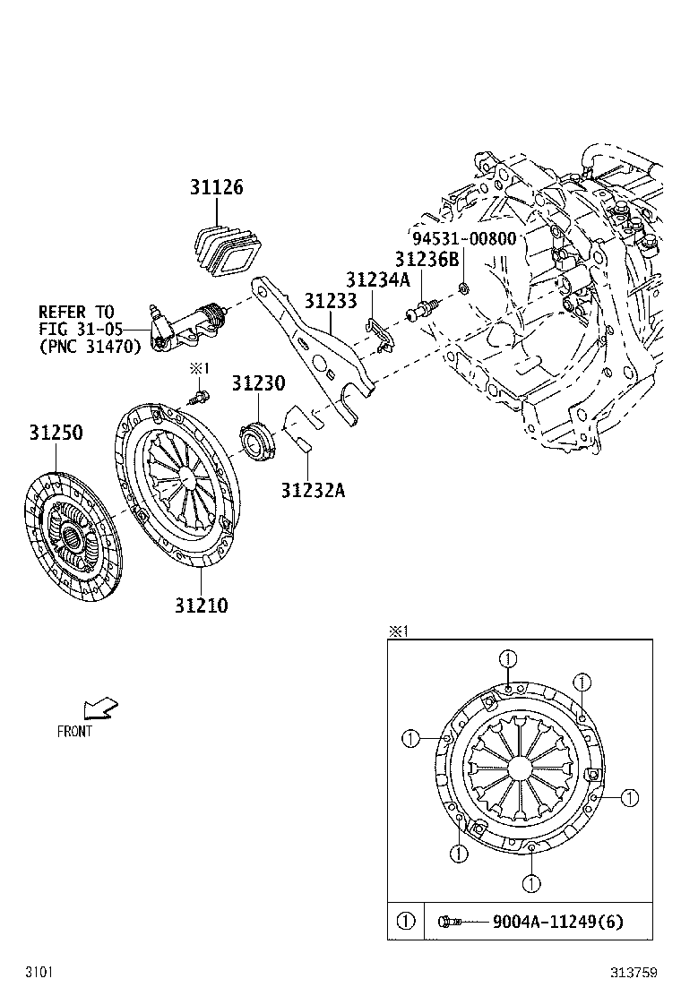 31233-BZ060 FORK, CLUTCH RELEASE product image
