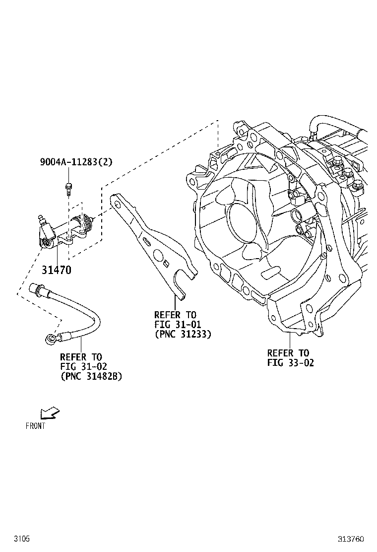 31470-BZ020 CYLINDER ASSY, CLUTCH RELEASE product image