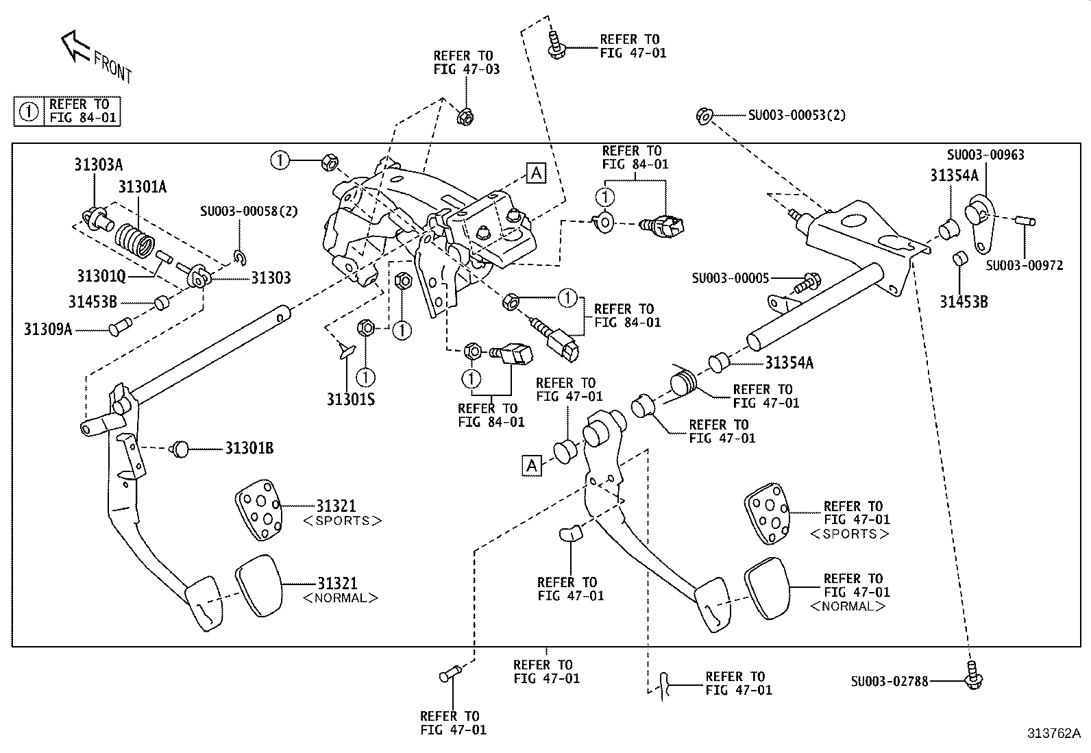SU003-11192 BRACKET, CLUTCH PEDAL product image
