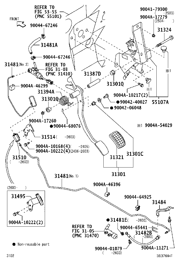 31482-BZ260 TUBE, CLUTCH MASTER CYLINDER TO FLEXIBLE HOSE product image