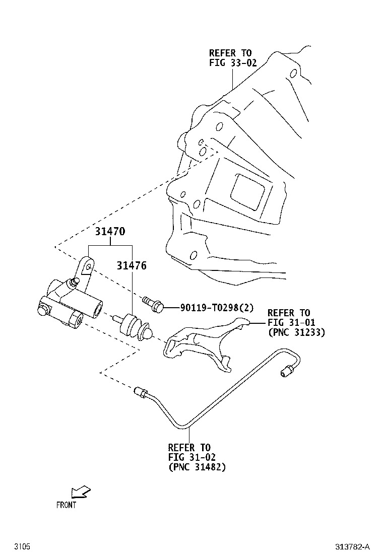 31470-BZ060 CYLINDER ASSY, CLUTCH RELEASE product image