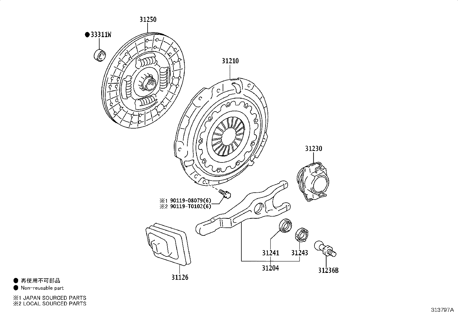 31230-0K050 BEARING ASSY, CLUTCH RELEASE product image