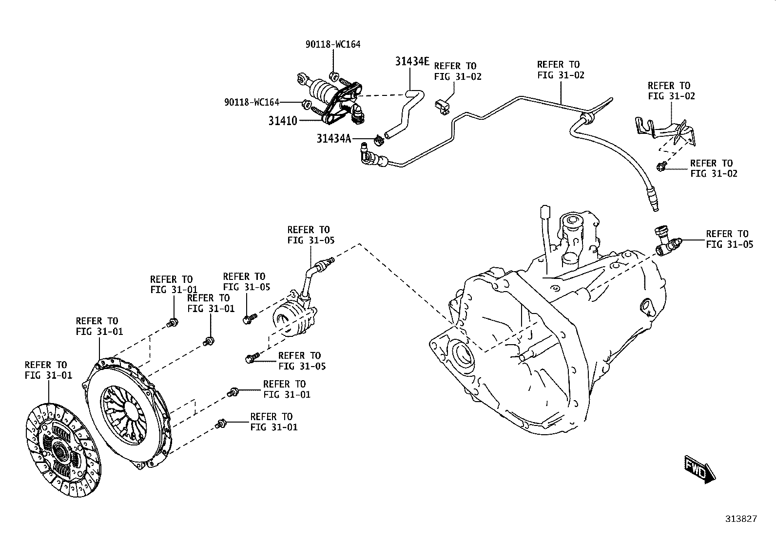 31410-WC006 CYLINDER ASSY, CLUTCH MASTER product image