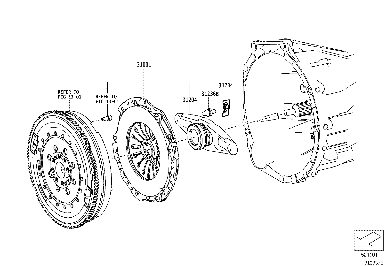 Toyota 31210-WAA01 CLUTCH SET, COVER & DISC