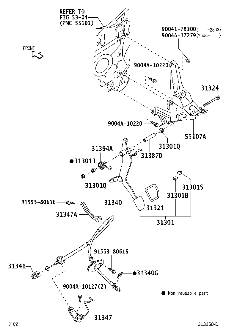 31310-BZ590 PEDAL SUB-ASSY, CLUTCH product image