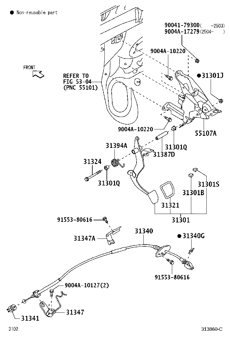 31310-BZ590 PEDAL SUB-ASSY, CLUTCH product image