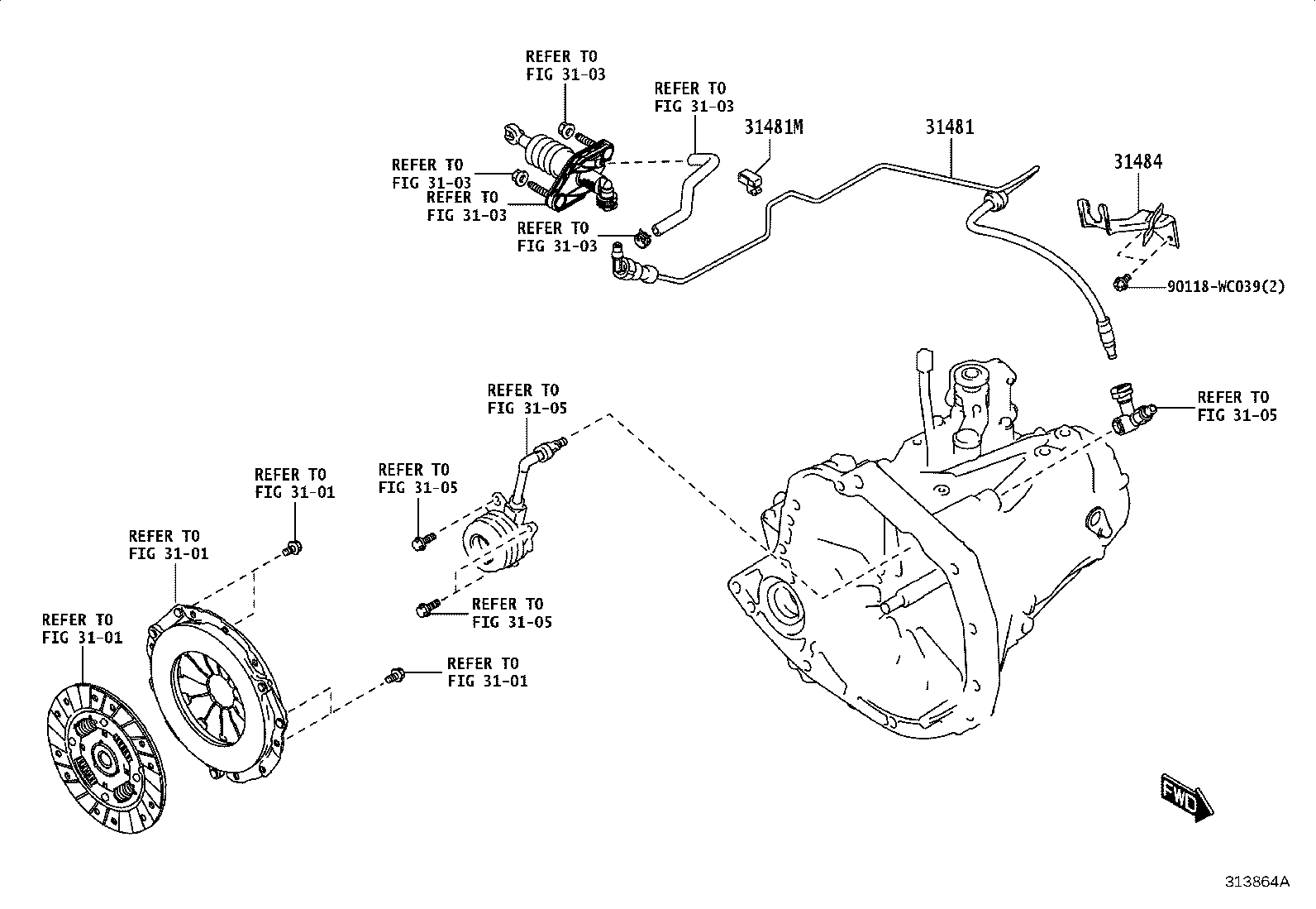 31301-WC014 PEDAL SUB-ASSY, CLUTCH product image