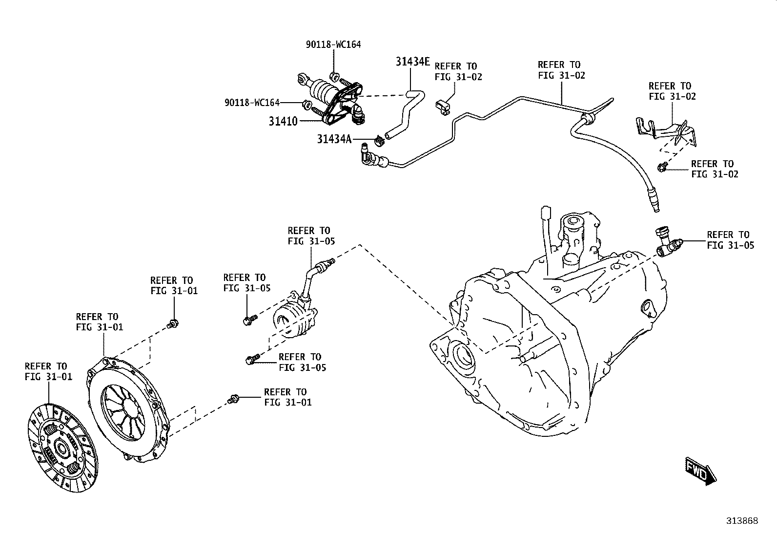 31434-WC007 HOSE, CLUTCH RESERVOIR, NO.1 product image
