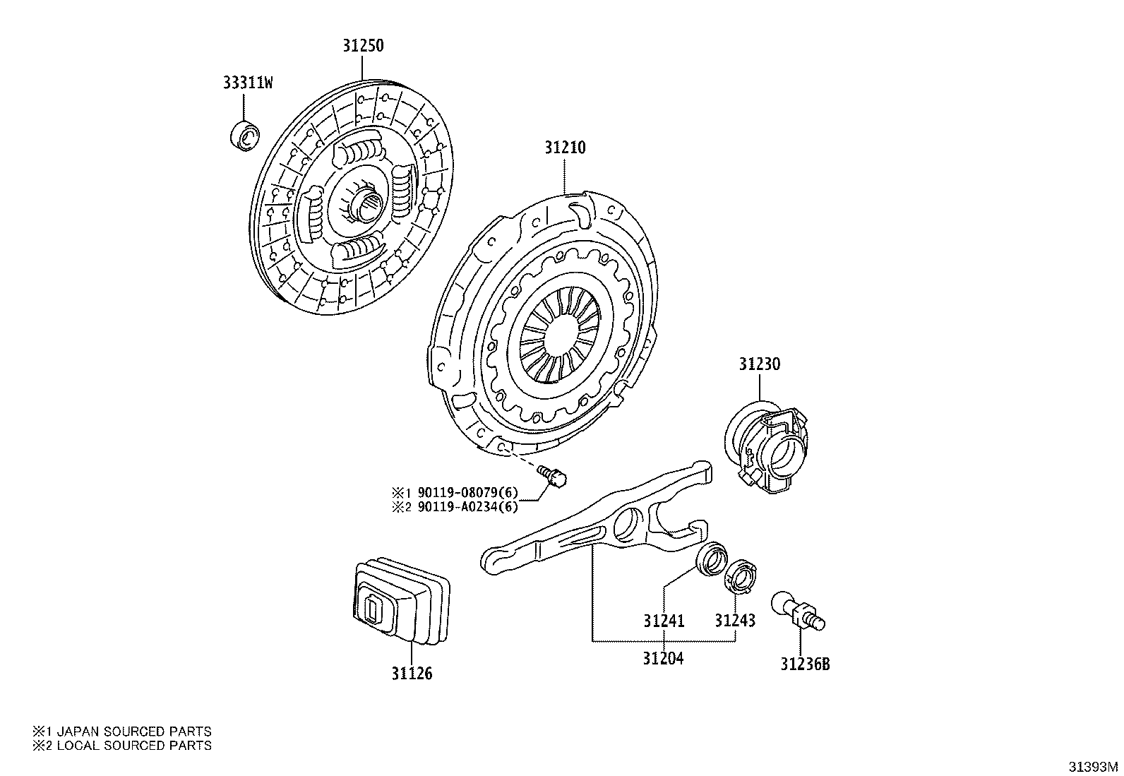 31126-04010 BOOT, CLUTCH RELEASE FORK product image