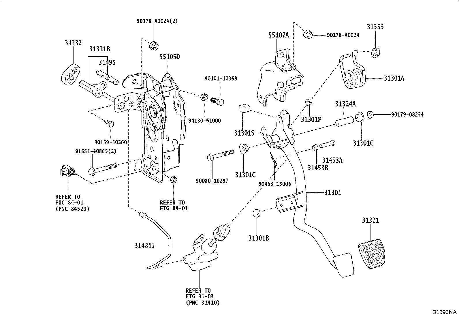 Toyota 31484-AK010 BRACKET, CLUTCH TUBE, NO.1