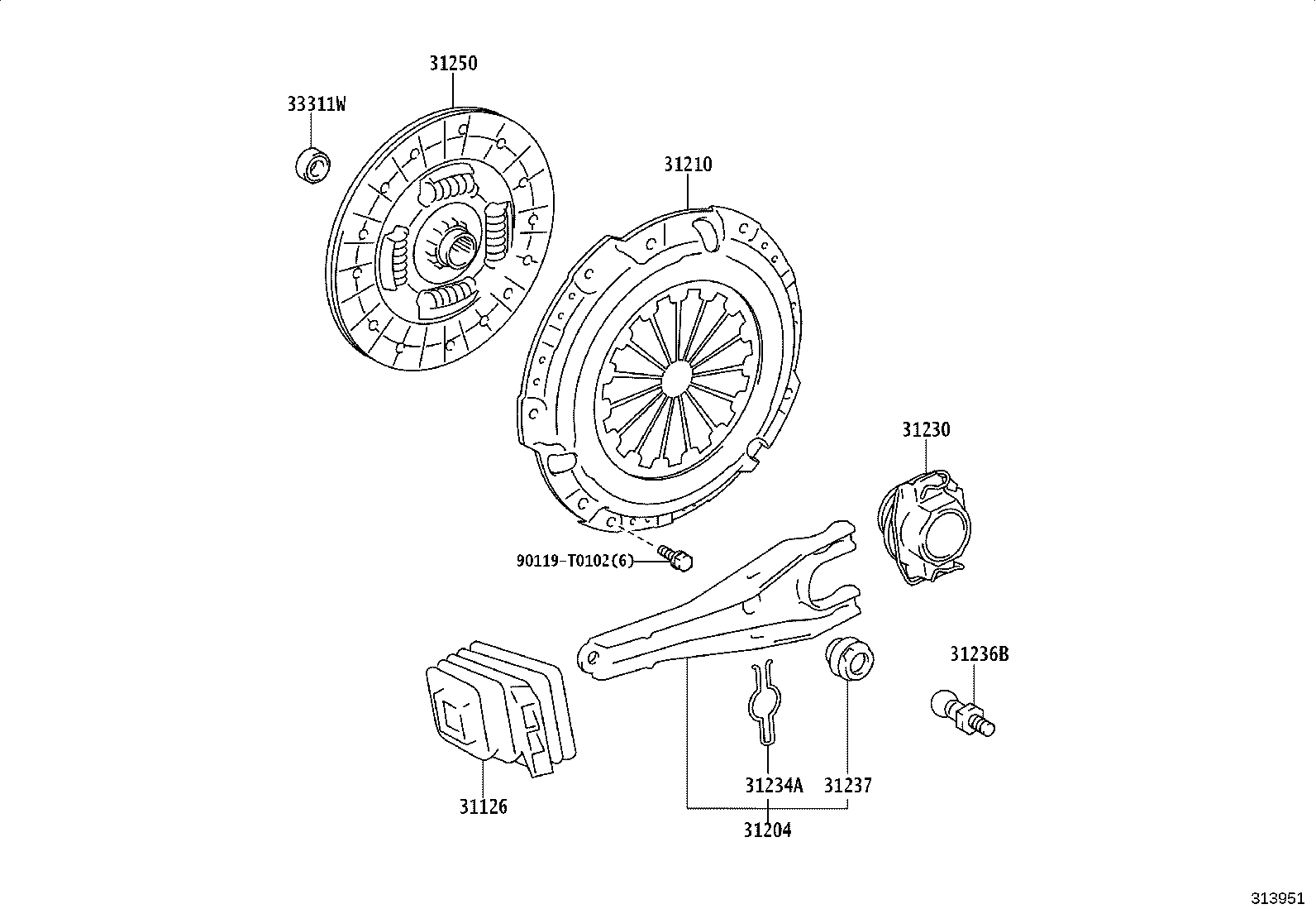 31250-0K262 DISC ASSY, CLUTCH product image