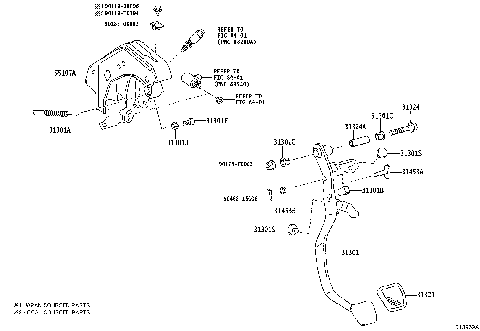 31484-0K090 BRACKET, CLUTCH TUBE, NO.1 product image