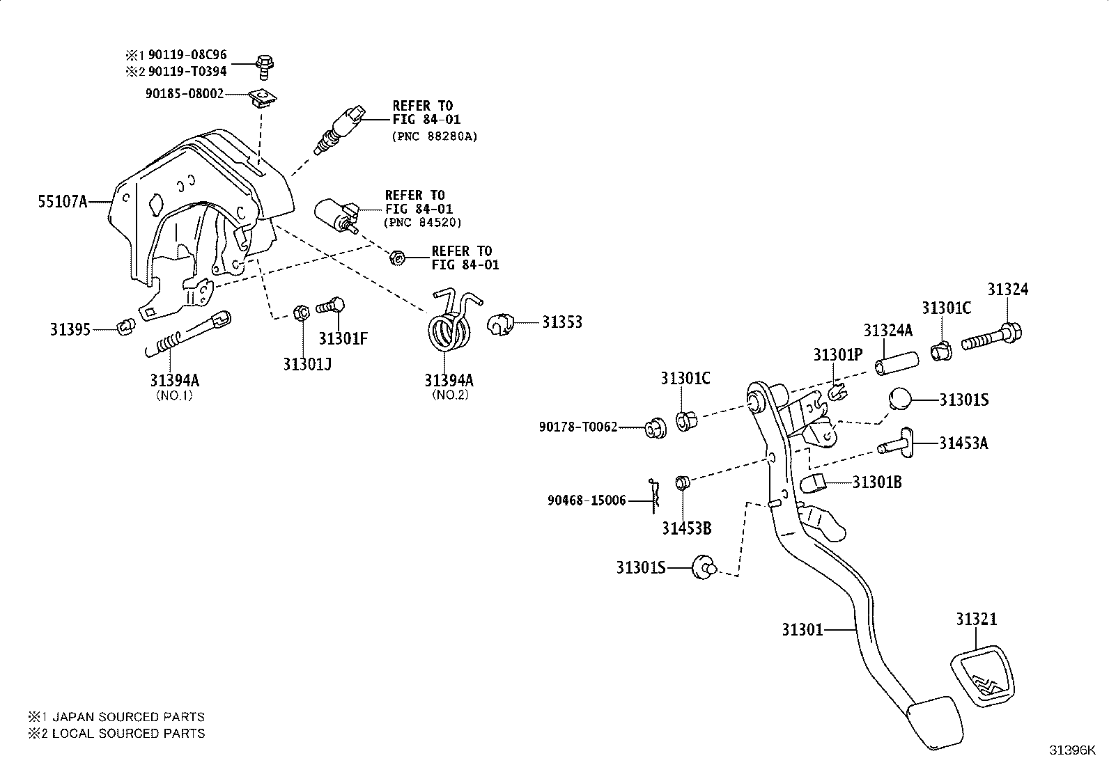 31484-0K100 BRACKET, CLUTCH TUBE, NO.1 product image
