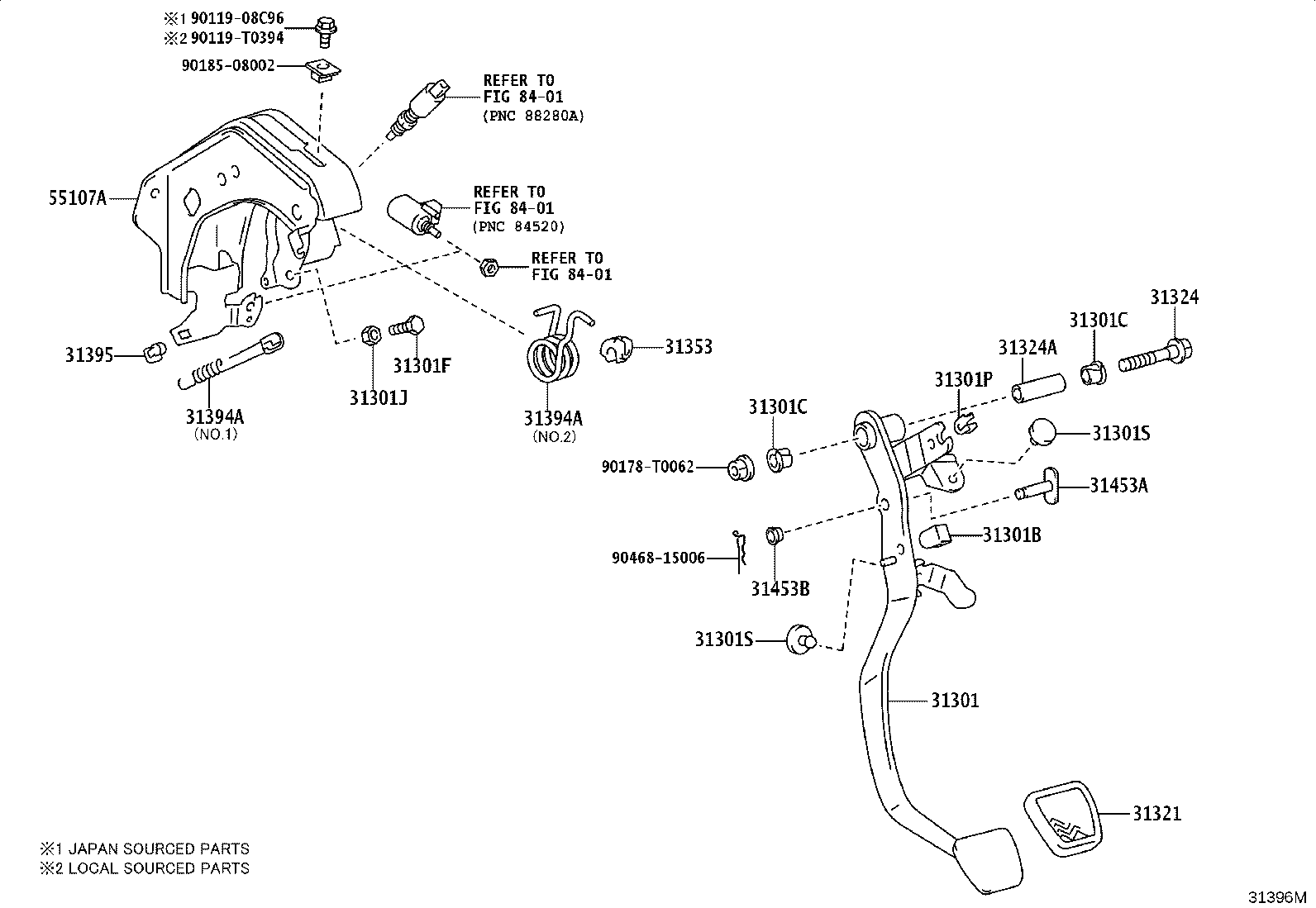 31484-0K100 BRACKET, CLUTCH TUBE, NO.1 product image
