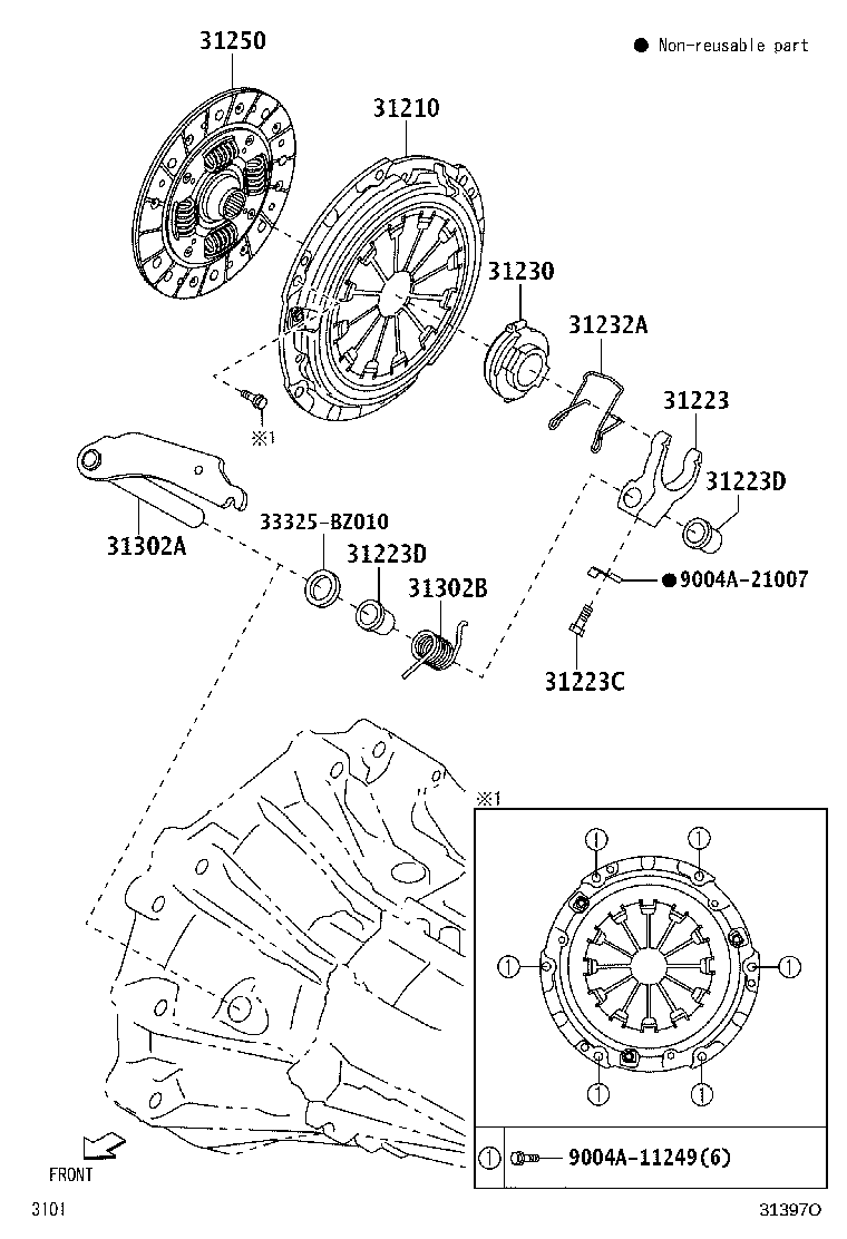 31250-BZ360 DISC ASSY, CLUTCH product image