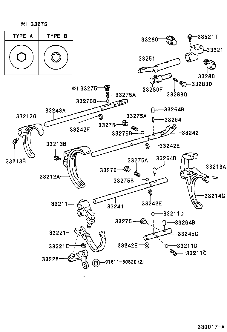 33251-60050 LEVER, SHIFT & SELECT product image