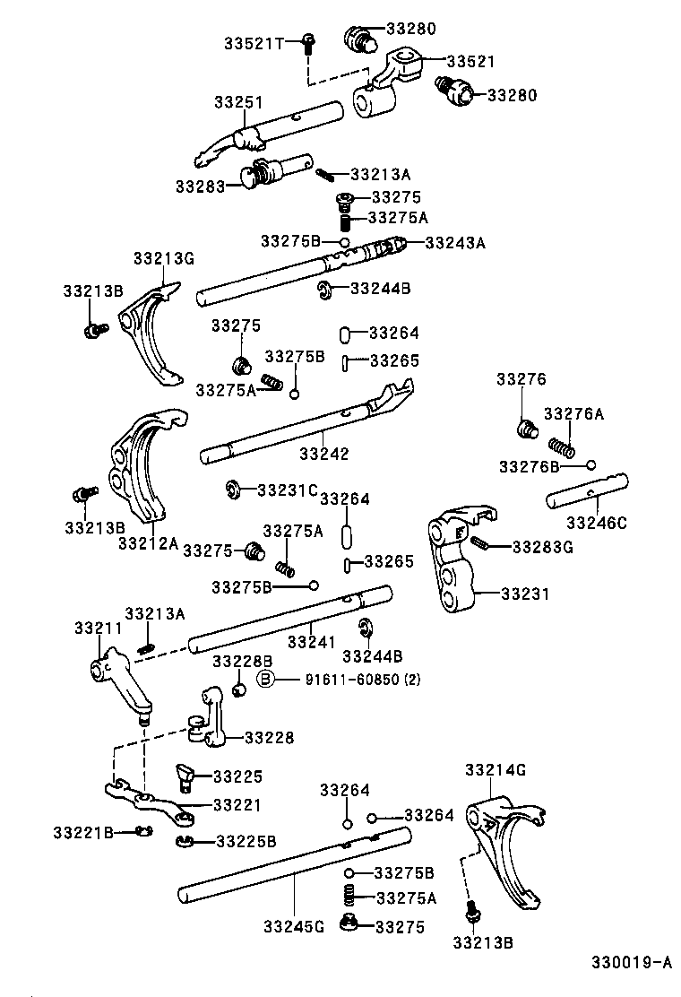 33251-60050 LEVER, SHIFT & SELECT product image