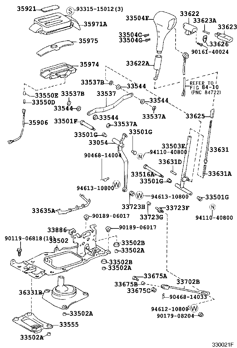 33530-60310 LEVER ASSY, SHIFT (FOR FLOOR SHIFT) product image