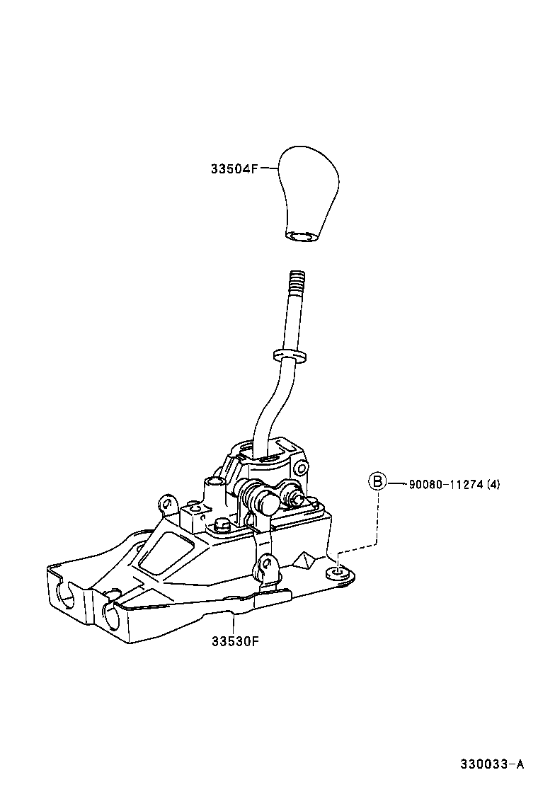 Toyota 33542-06050-C0 KNOB SUB-ASSY, SHIFT LEVER