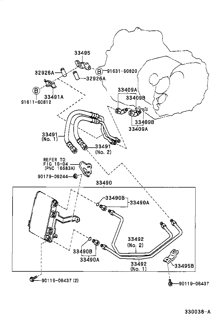 33490-20060 COOLER ASSY, MANUAL TRANSMISSION OIL product image
