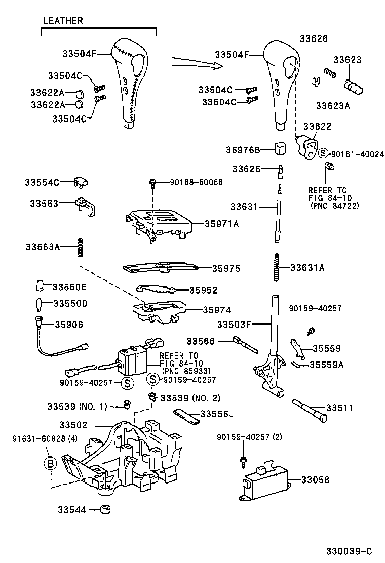 Toyota 33530-33071 LEVER ASSY, SHIFT (FOR FLOOR SHIFT)