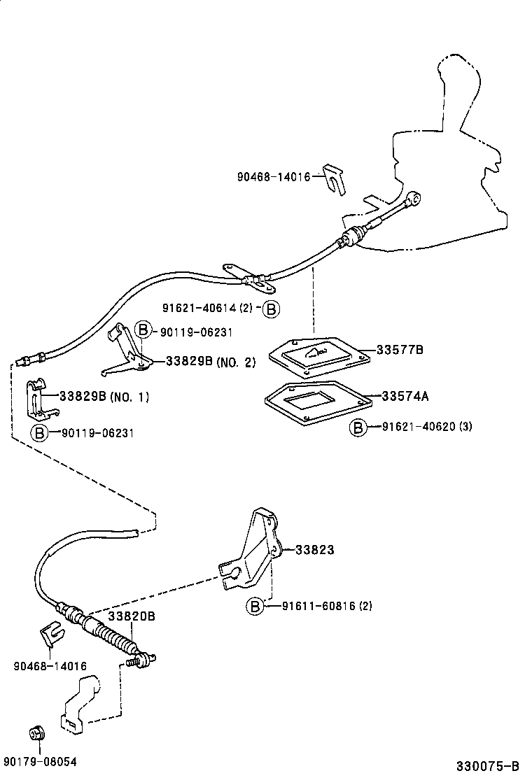 33530-20730 LEVER ASSY, SHIFT (FOR FLOOR SHIFT) product image