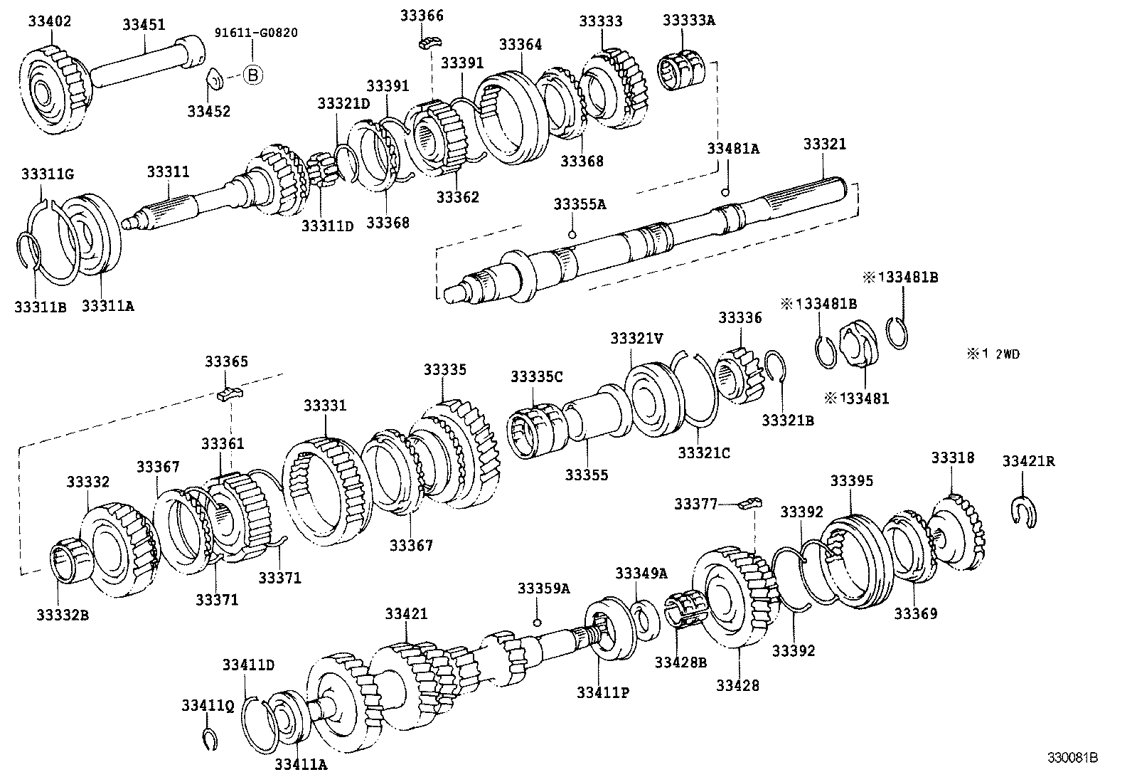 33034-27010 GEAR, 3RD product image