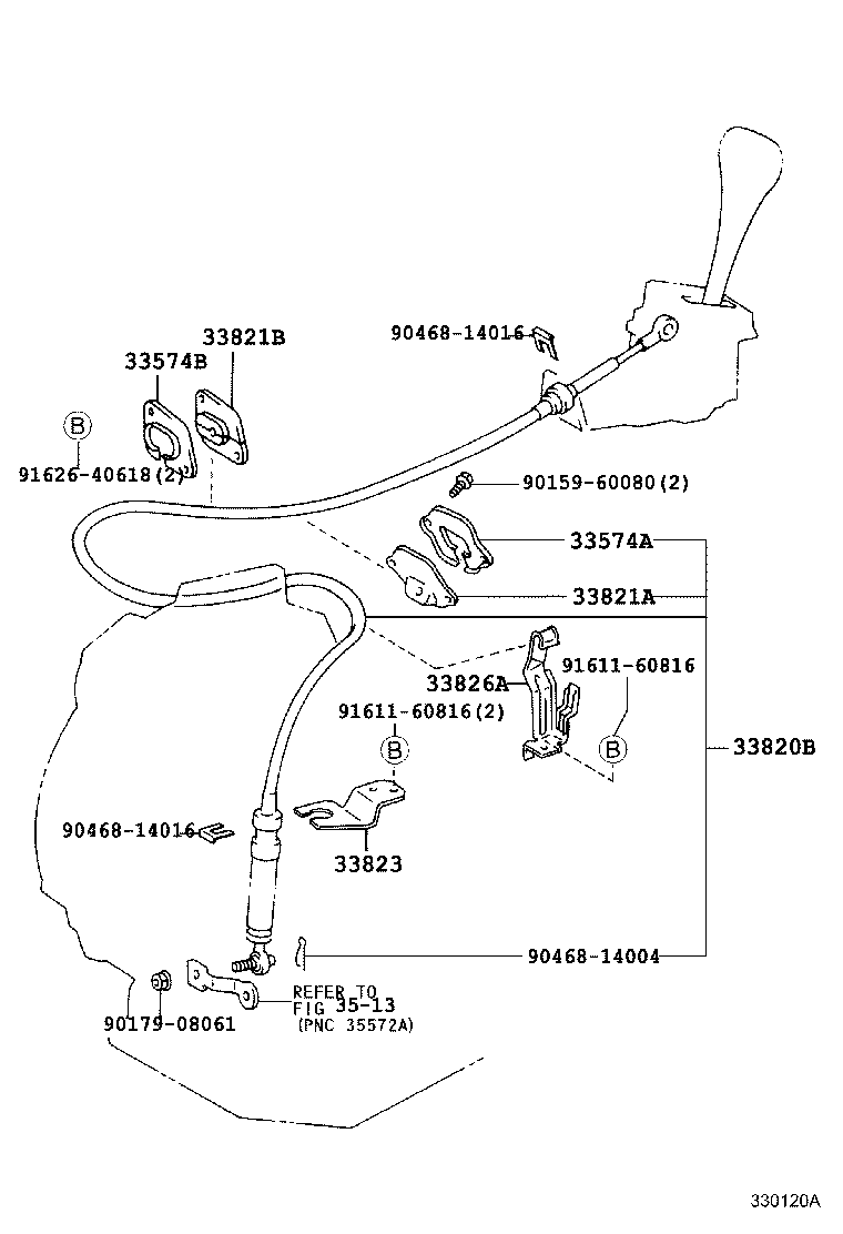 33504-14060-P0 KNOB SUB-ASSY, SHIFT LEVER product image