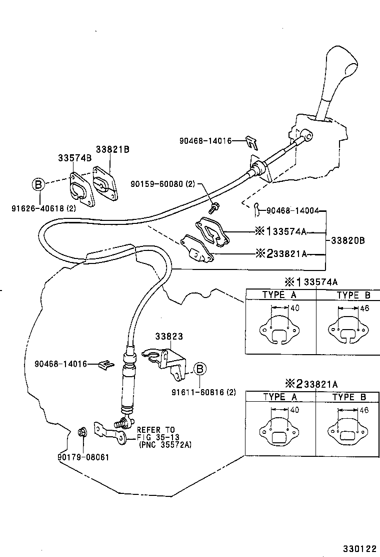 33530-16150 LEVER ASSY, SHIFT (FOR FLOOR SHIFT) product image