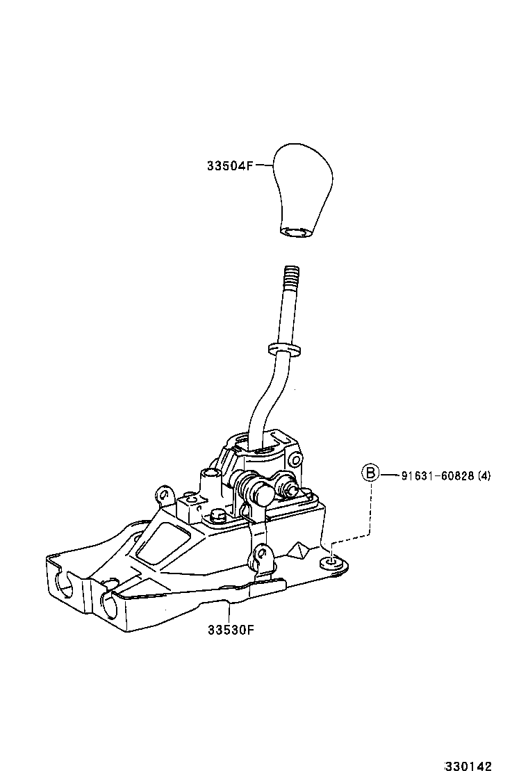 33530-33090 LEVER ASSY, SHIFT (FOR FLOOR SHIFT) product image