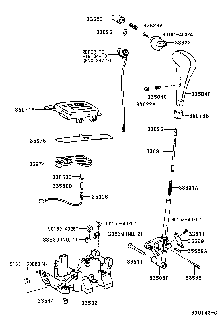 33530-33090 LEVER ASSY, SHIFT (FOR FLOOR SHIFT) product image