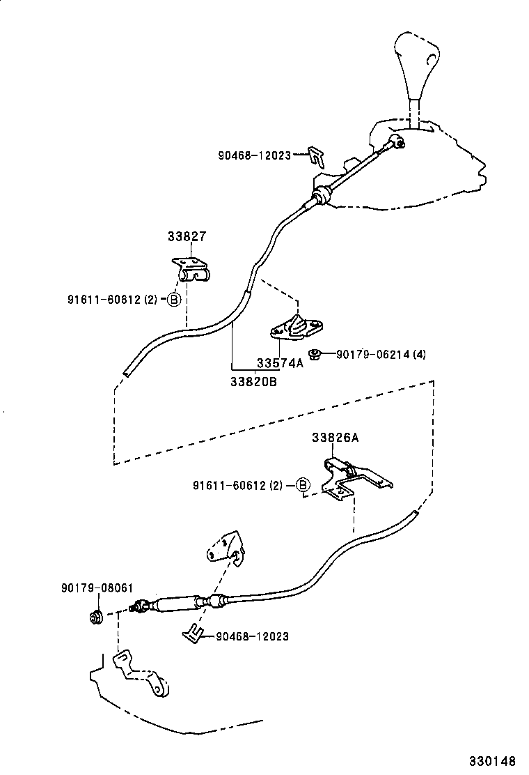 33826-42010 BRACKET, TRANSMISSION CONTROL CABLE, NO.2 product image