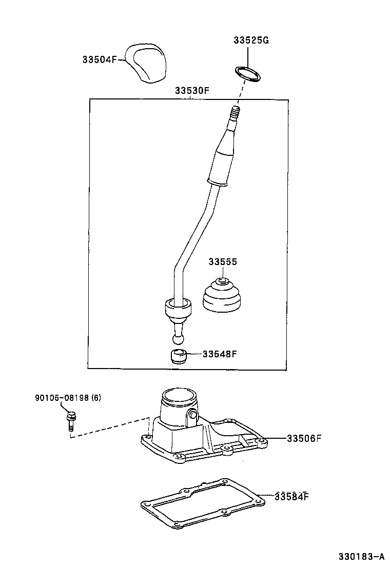 33530-28230 LEVER ASSY, SHIFT (FOR FLOOR SHIFT) product image