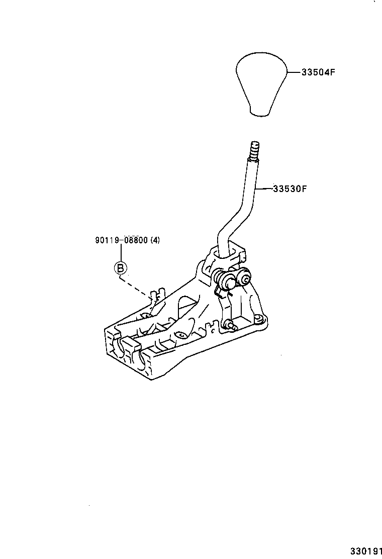 33530-16170 LEVER ASSY, SHIFT (FOR FLOOR SHIFT) product image