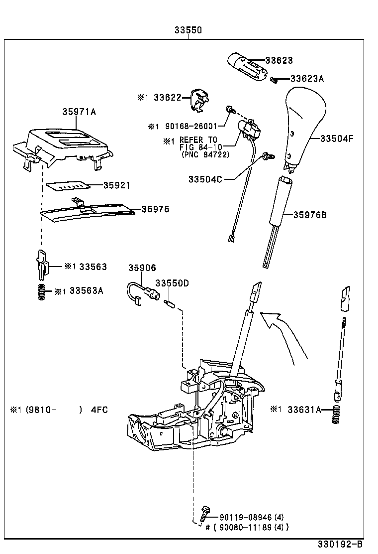 33530-16170 LEVER ASSY, SHIFT (FOR FLOOR SHIFT) product image