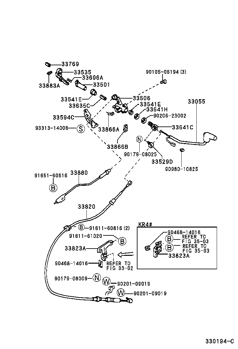 33055-28211 LEVER SUB-ASSY, COLUMN SHIFT product image