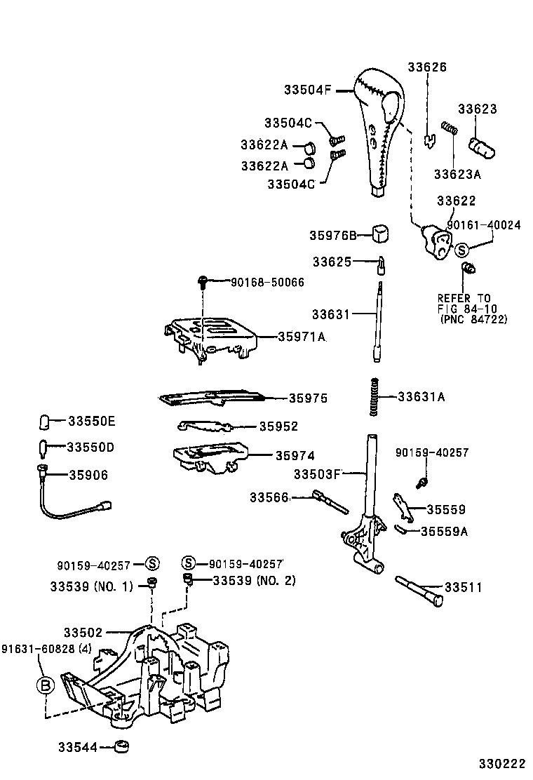 33530-33090 LEVER ASSY, SHIFT (FOR FLOOR SHIFT) product image
