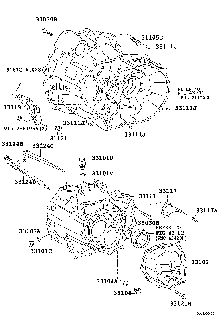 33101-12163 CASE, MANUAL TRANSMISSION product image