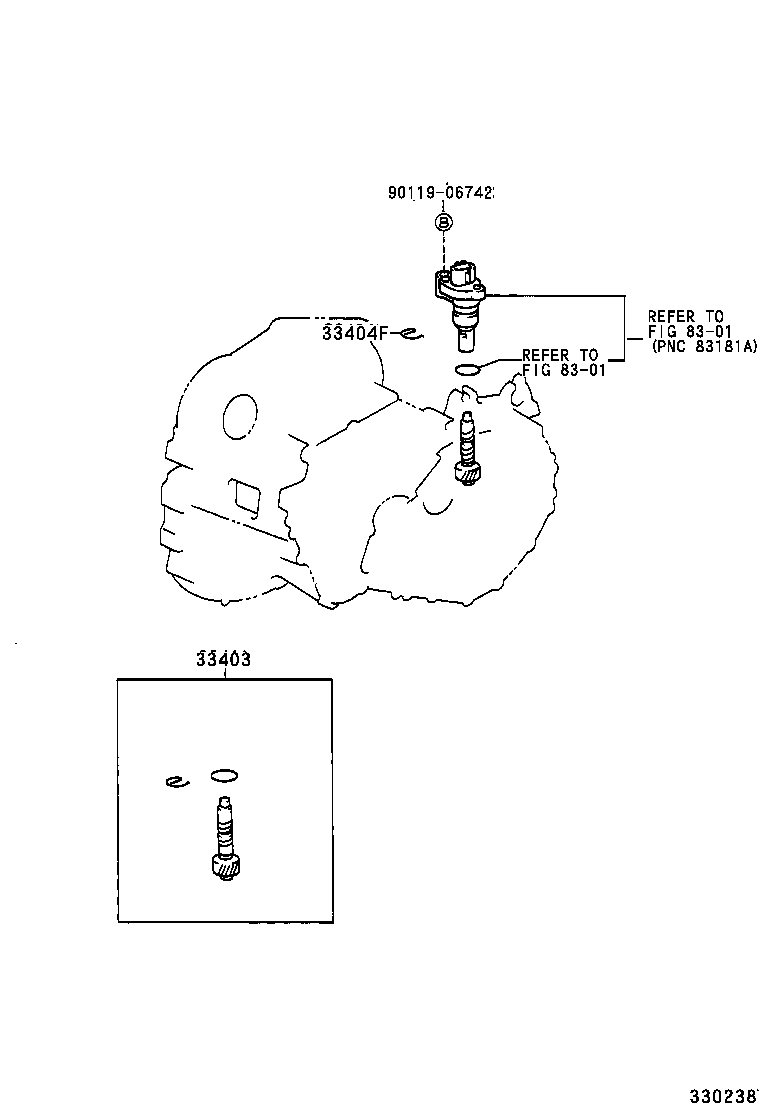 33403-19505 GEAR SUB-ASSY, SPEEDOMETER DRIVEN (MTM) product image