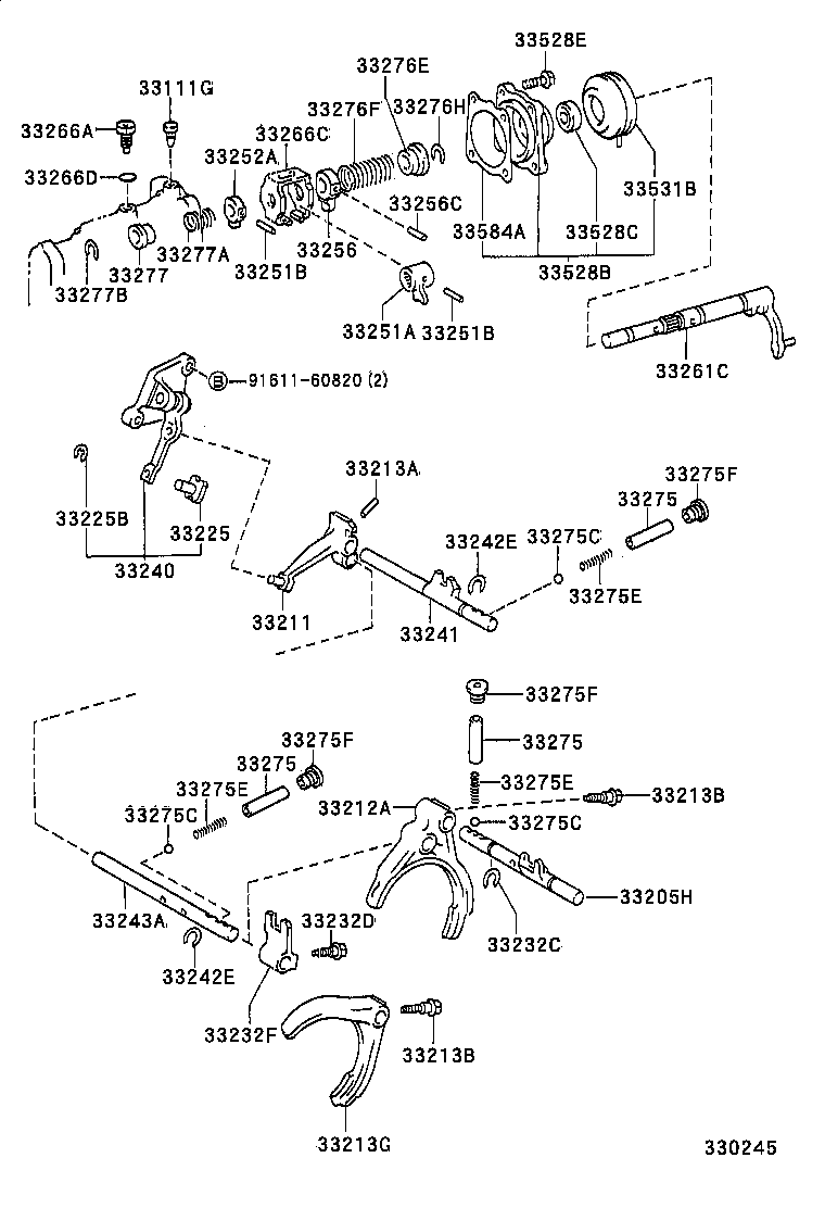 33244-12064 SHAFT, REVERSE SHIFT FORK product image